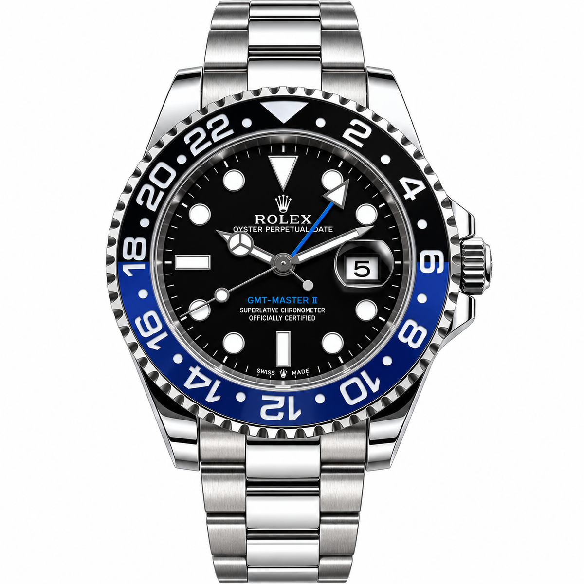 Luxury-Style Men’s Rolex GMT & Dive Automatic Watch with Date Display