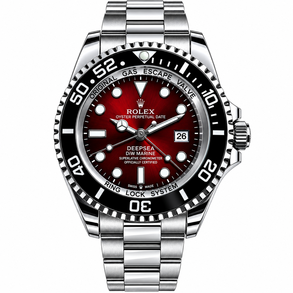 Luxury-Style Men’s Rolex GMT & Dive Automatic Watch with Date Display