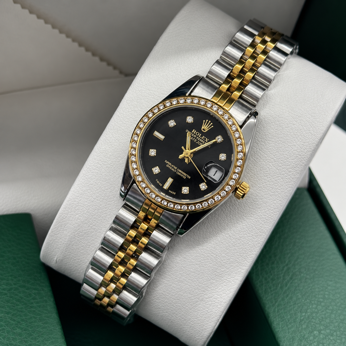 Rolex Luxury  Diamond Datejust Style Watch – Jubilee Bracelet For Women