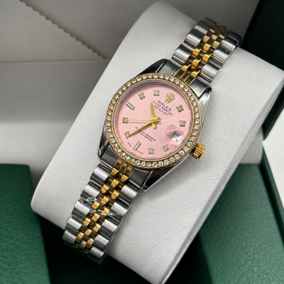 Rolex Luxury  Diamond Datejust Style Watch – Jubilee Bracelet For Women