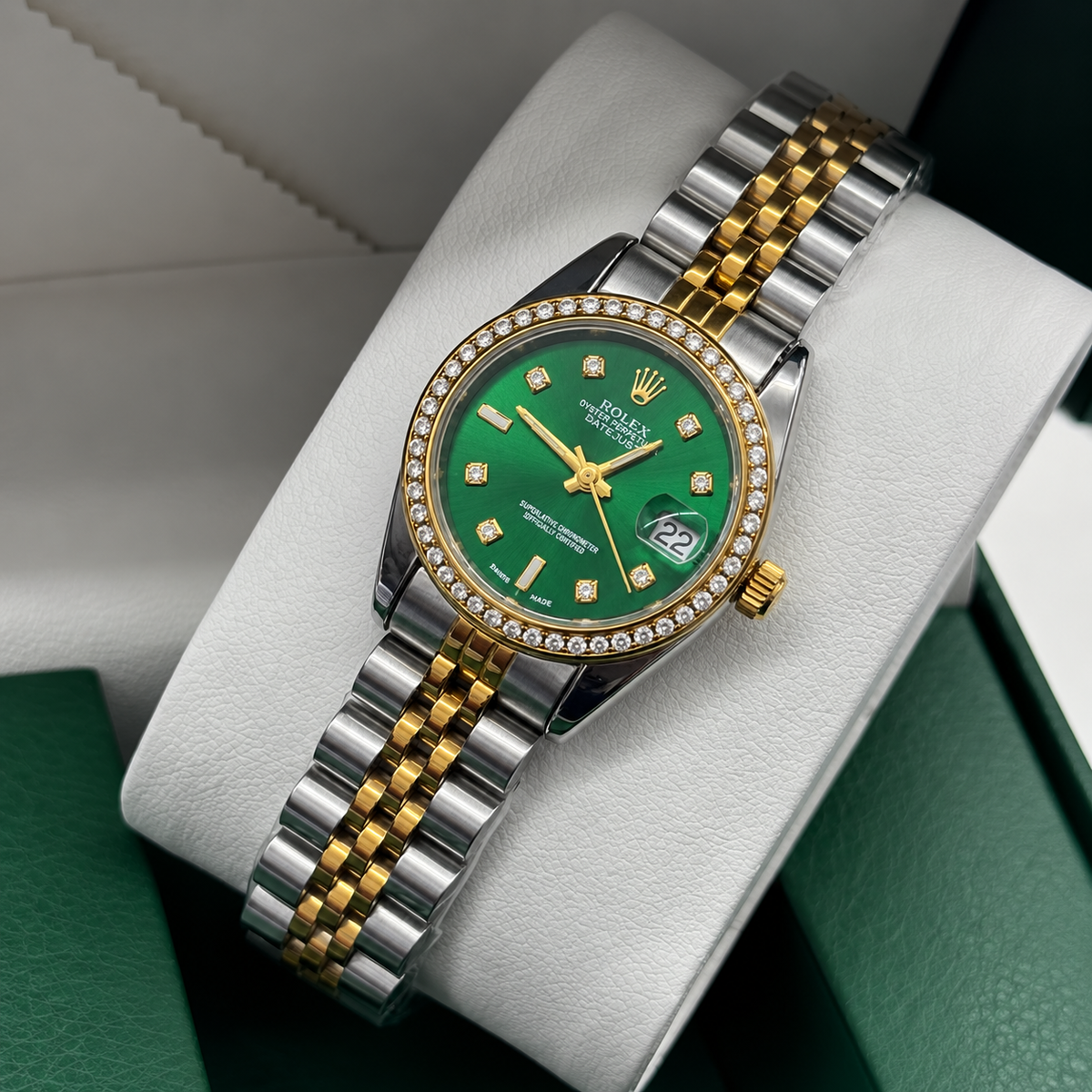 Rolex Luxury  Diamond Datejust Style Watch – Jubilee Bracelet For Women