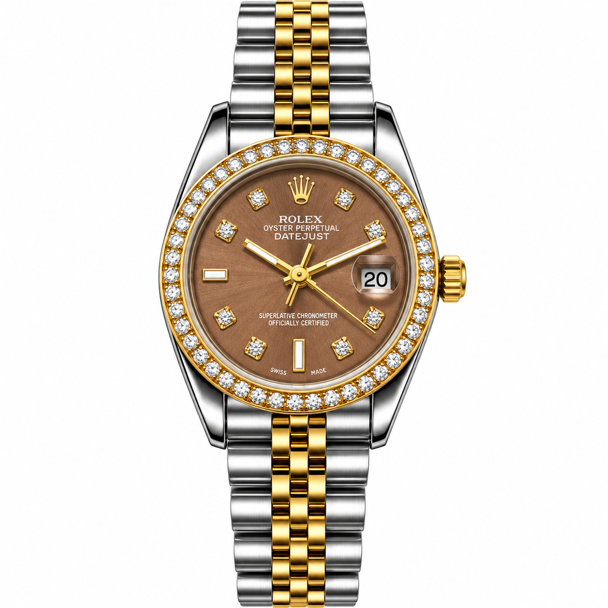 Rolex Luxury  Diamond Datejust Style Watch – Jubilee Bracelet For Women
