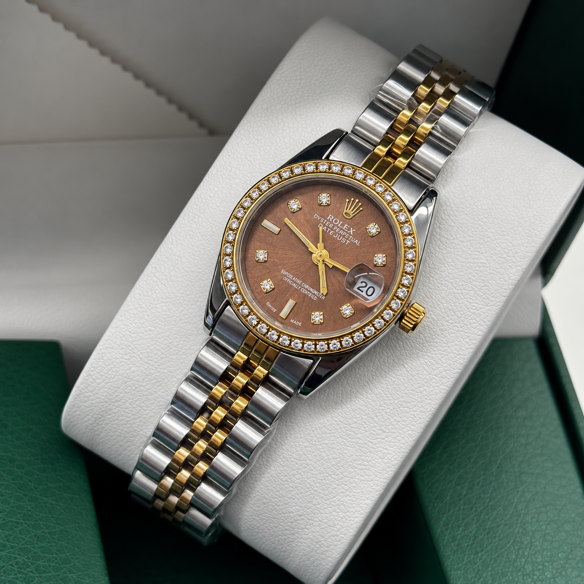 Rolex Luxury  Diamond Datejust Style Watch – Jubilee Bracelet For Women