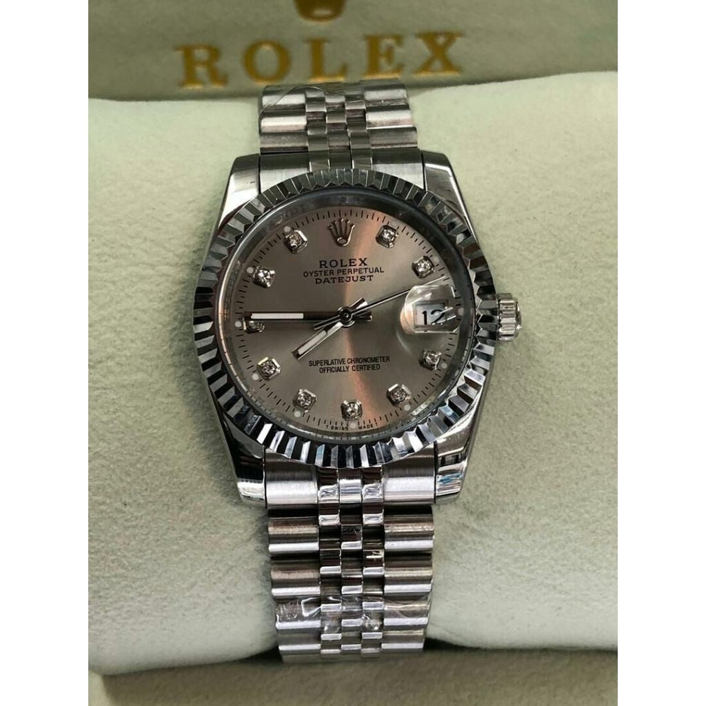 100% original Rolex date just jam tangan Lelaki Automatik watches for men's 36mm diameter with box stainless Steel jam