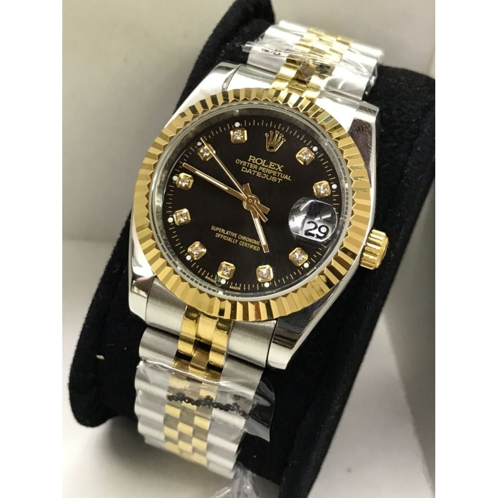 100% original Rolex date just jam tangan Lelaki Automatik watches for men's 36mm diameter with box stainless Steel jam