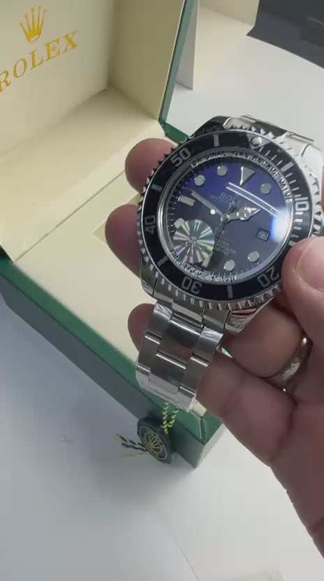 Luxury-Style Men’s Rolex GMT & Dive Automatic Watch with Date Display