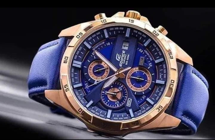 Casio Edifice EFR-556 Chronograph Leather Watch For Men All Functions ( Limited Stock)